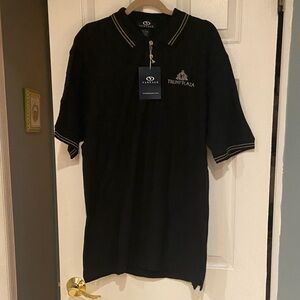 Vantage Black Polo Shirt Trump Plaza NWT